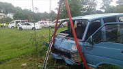 A taxi crashed into swings in a Pinetown park, killing a boy and injuring pedestrians and the passengers Picture: ER24