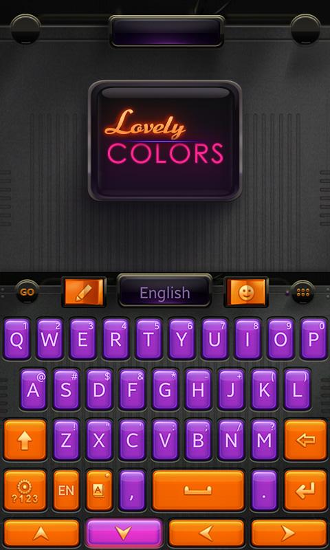 Android application Lovely Color GO Keyboard Theme screenshort