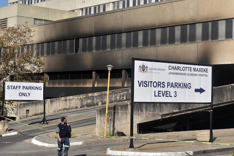 Charlotte Maxeke Hospital has been partially closed since April due to fire damage. The MEC for infrastructure development says the hospital will only fully reopen in 2023. File photo.