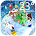 3D Christmas theme clock widge