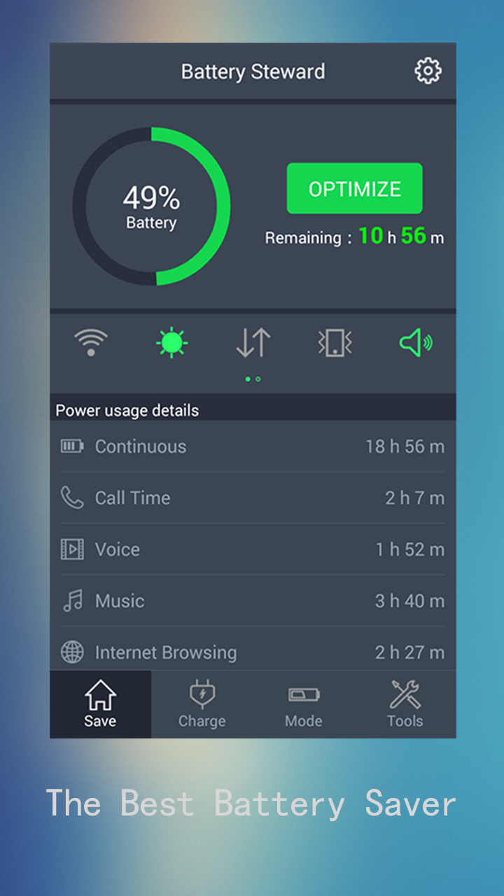 Android application Battery Saver &amp; Power Saver screenshort
