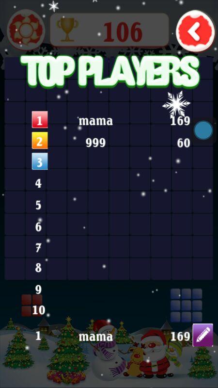 Android application Block Puzzle Xmas Legend screenshort