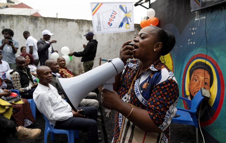 Union for Democracy and Social Progress party supporters gather to celebrate the victory of President Felix Tshisekedi after the provisional proclamation of the results of the Presidential elections by Independent National Electoral Commission (CENI), in Goma, North Kivu province of the Democratic Republic of Congo December 31, 2023.