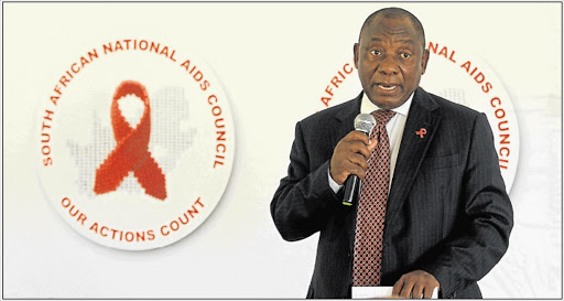 Deputy President Cyril Ramaphosa chairs the South African National Aids Council. Picture: LULAMILE FENI