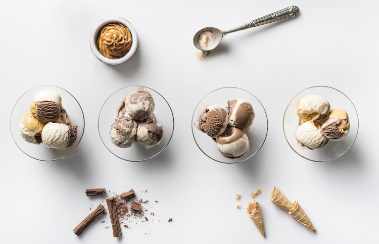 From left: ice cream from Pick n Pay, Woolworths, Spar and Checkers.