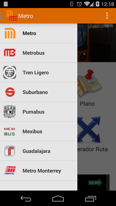 Android application Metro de Mexico (Donacion) screenshort