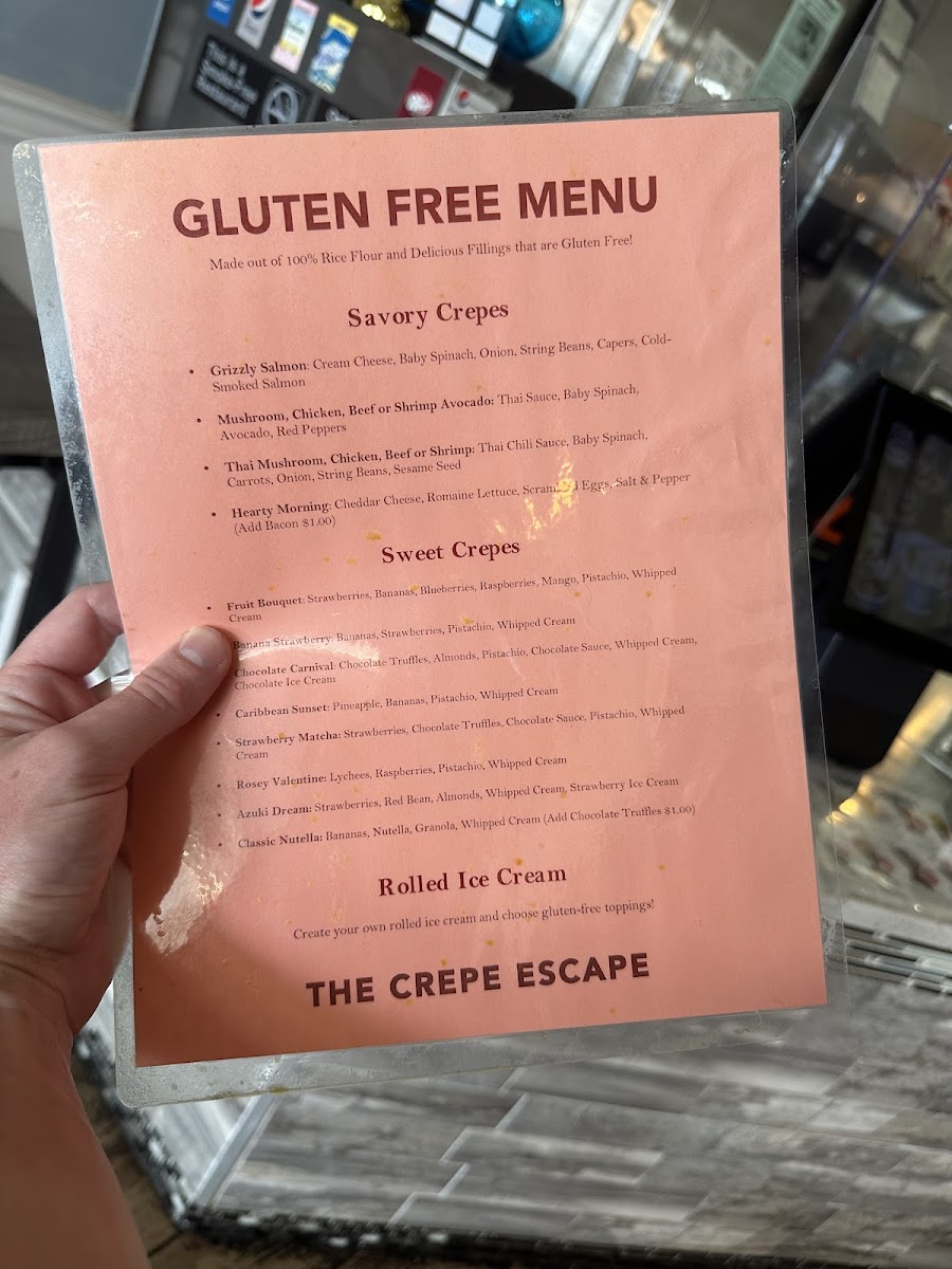 Gluten-Free at The Crepe Escape And Creamery