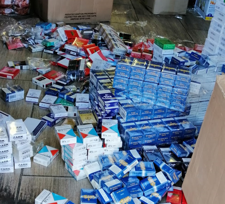 Replacing the cigarette lockdown prohibition with excise increases would compound the devastating damage of the past four months, says BAT-SA. In view: Police bust of cigarettes being traded in contravention of the lockdown ban. (file image)
