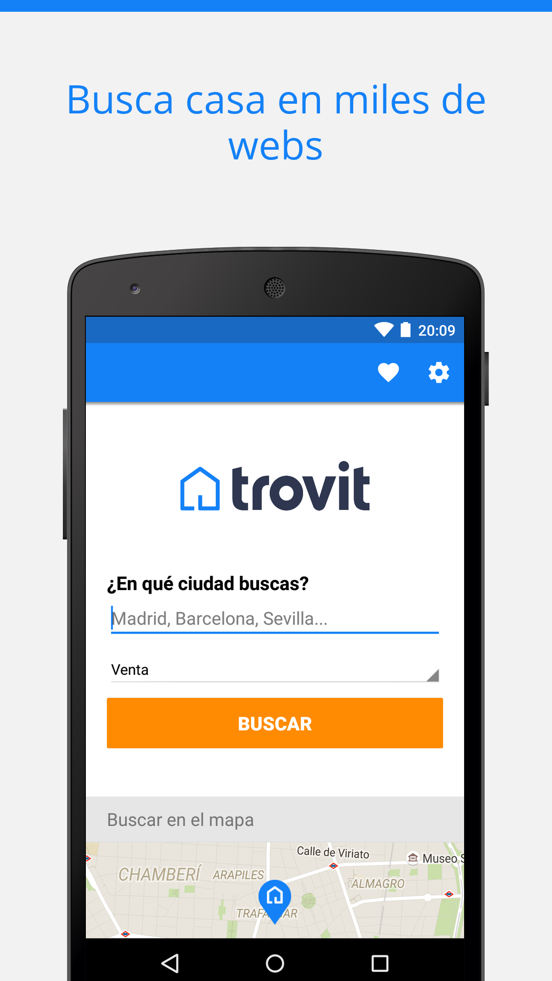 Android application Real Estate sale & rent Trovit screenshort