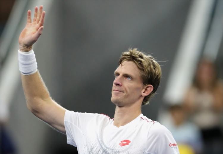 Kevin Anderson of South Africa celebrates after winning his men's singles third round match against Denis Shapovalov of Canada on Day Five of the 2018 US Open at the USTA Billie Jean King National Tennis Center on August 31, 2018 in the Flushing neighborhood of the Queens borough of New York City.