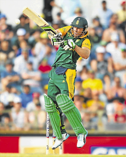 MR FIX IT: Captain AB de Villiers rallied his Proteas to victory against Australia yesterday to level the ODI series at 1-1