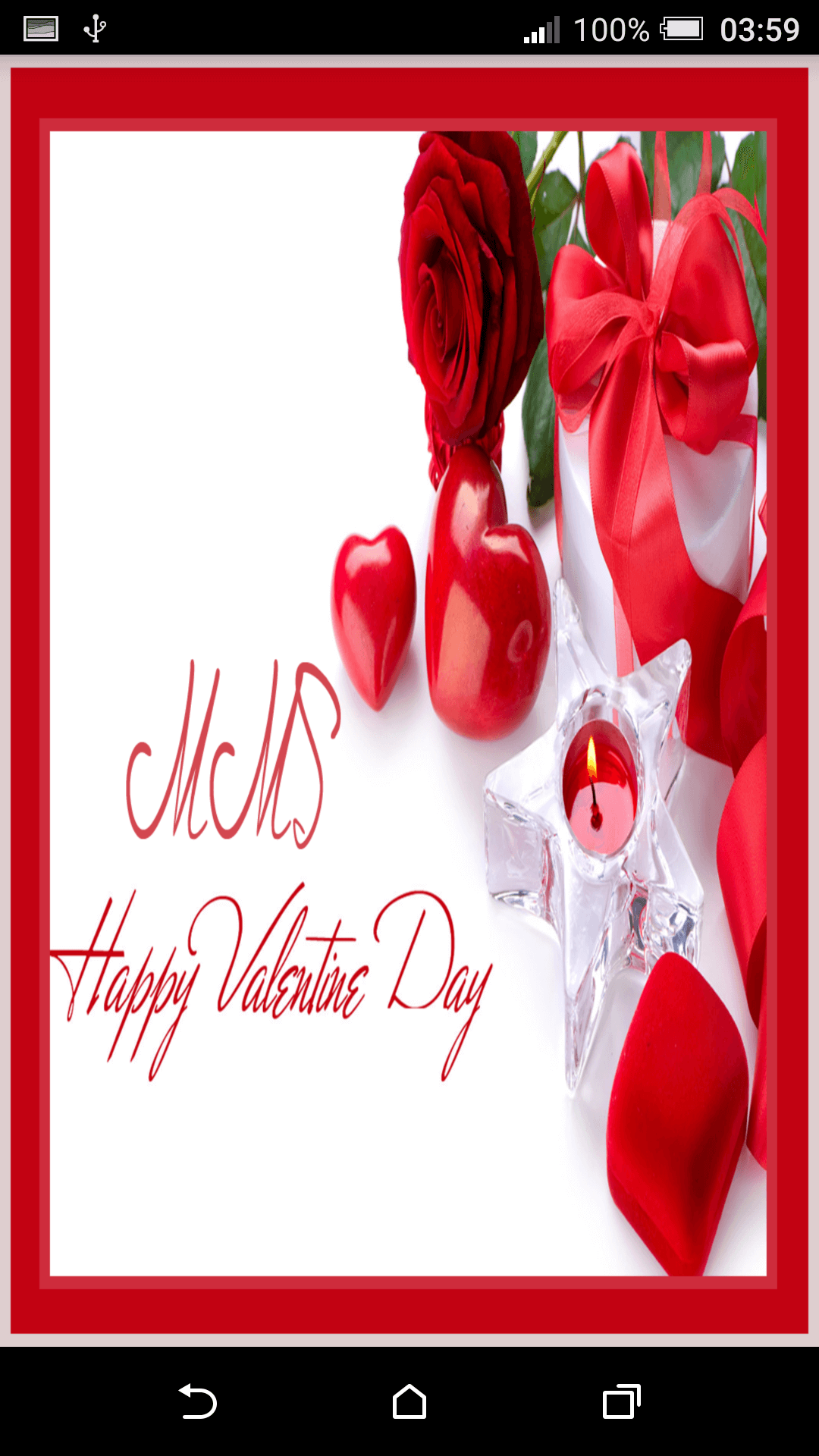 Android application Valentine’s Day love messages screenshort
