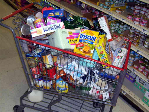 Full shopping cart. / FILE