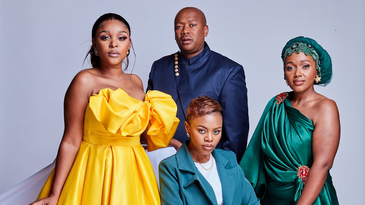 The stars of 'Isiphetho: Destiny', clockwise from left: Mbalenhle Mavimbela, Kope Makgae, Upile uThixo Bongco and Tsholofelo Maseko.