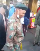 The soldier who was filmed drunk in Pretoria has been demoted. 