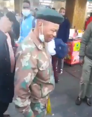 The soldier who was filmed drunk in Pretoria has been demoted.