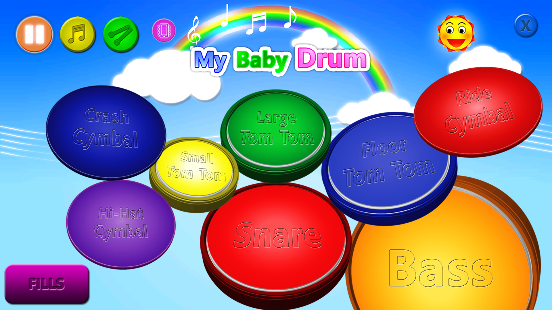 Android application My baby Drum screenshort