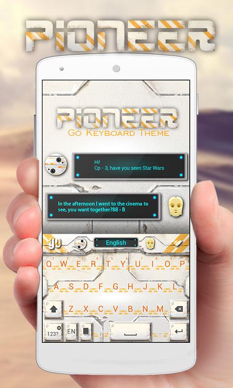 Android application Pioneer GO Keyboard Theme screenshort