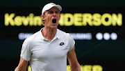 South Africa's Kevin Anderson reacts during his Wimbledon semi-final against John Isner of the US at the All England Lawn Tennis and Croquet Club, London, Britain on July 13, 2018. 