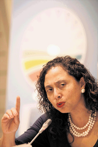 Disability rights activist Marlene le Roux speaking about the DA's submission to the SA Human Rights Commission on the performance of the minister for women, children and people with disabilities Picture: SHELLEY CHRISTIANS