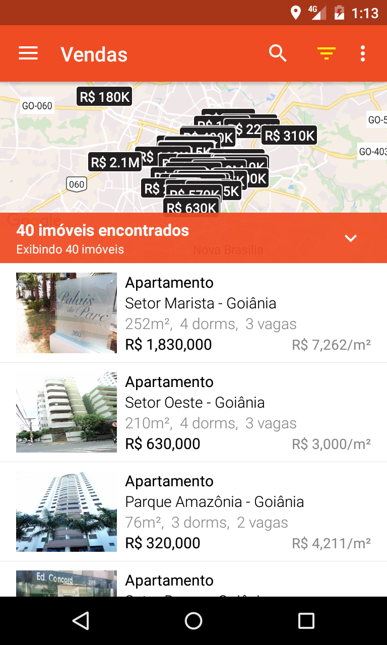 Android application AWM Imóveis screenshort