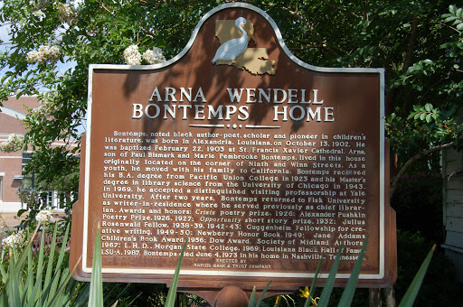 Bontemps, noted black author-poet, scholar and pioneer in children's literature, was born in Alexandria, Louisiana on October 13, 1902. he was baptized February 22, 1903 at St. Francis Xavier...