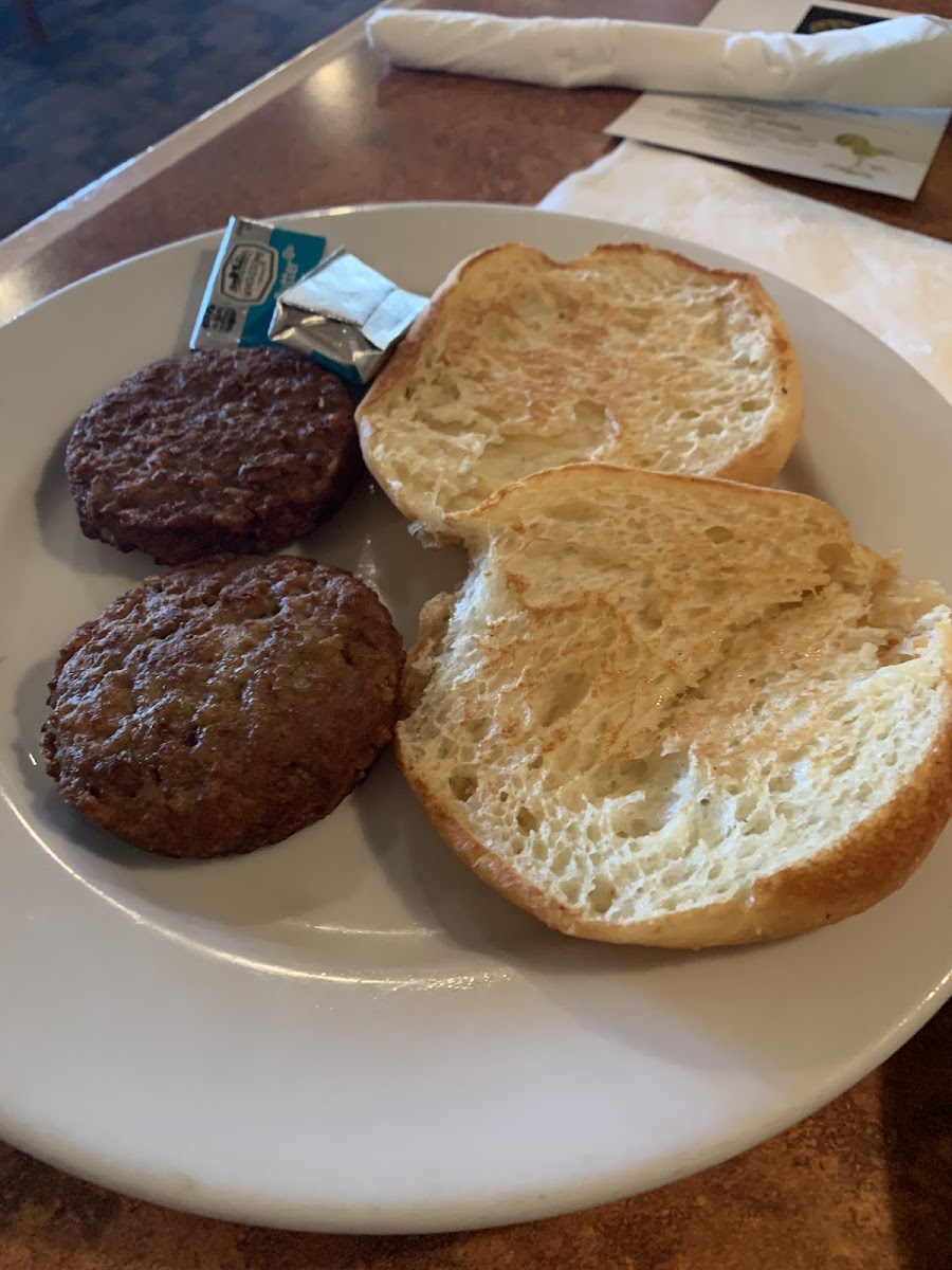 Gf bread and sausage