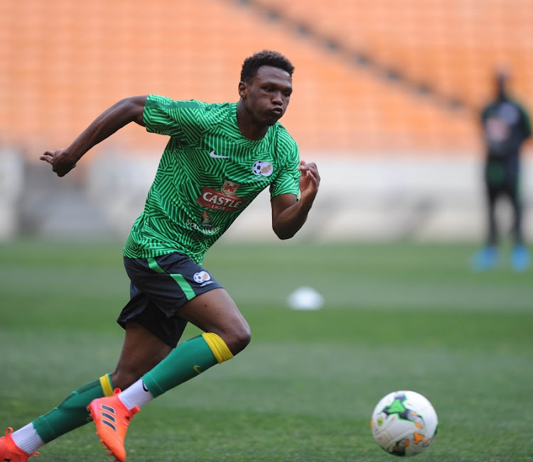 Lebo Mothiba during a training session at the FNB Stadium in October 2017.