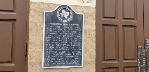 The first recorded Jewish worship services in Beaumont were held on Yom Kippur in September 1887. The congregation's first synagogue was built at the corner of Broadway and willow streets in 1901....