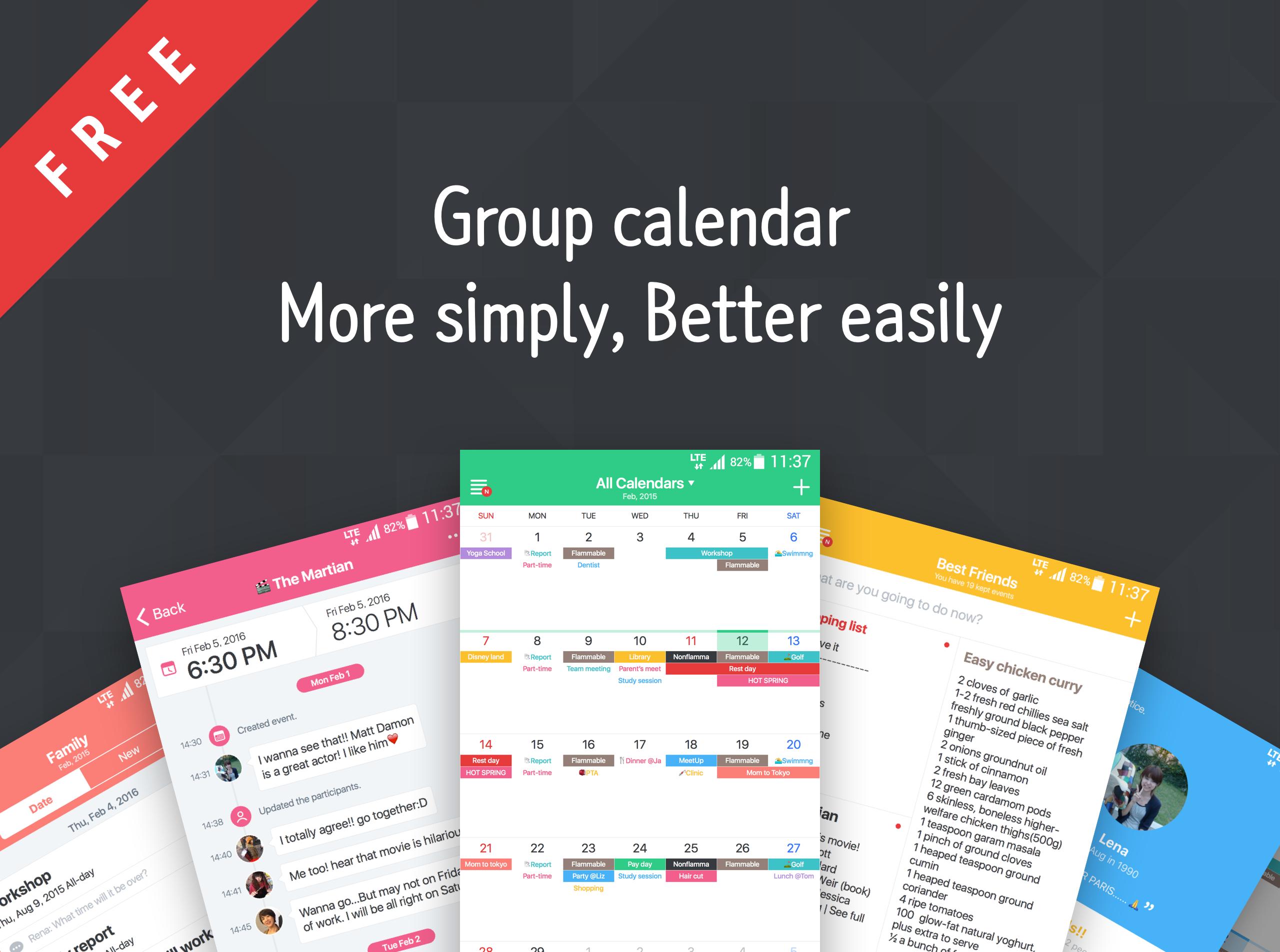 Android application TimeTree - Shared Calendar screenshort