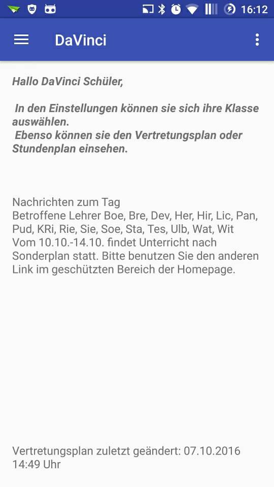 Android application Da-Vinci Schule screenshort