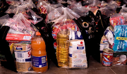 Some of the food parcels donated by ECG leader, prophet Shepherd Bushiri. 