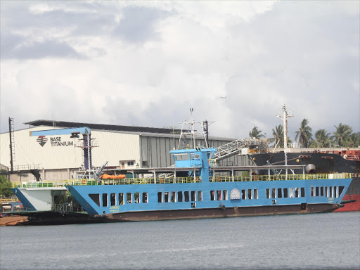 The newly acquired MV Jambo at the Likoni jet next to base Titanium. /FILE