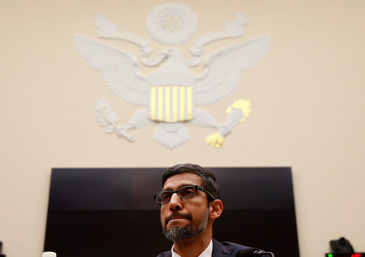Google CEO Sundar Pichai listens to a question as he testifies at a House Judiciary Committee hearing "examining Google and its Data Collection, Use and Filtering Practices" on Capitol Hill in Washington, US, December 11, 2018.