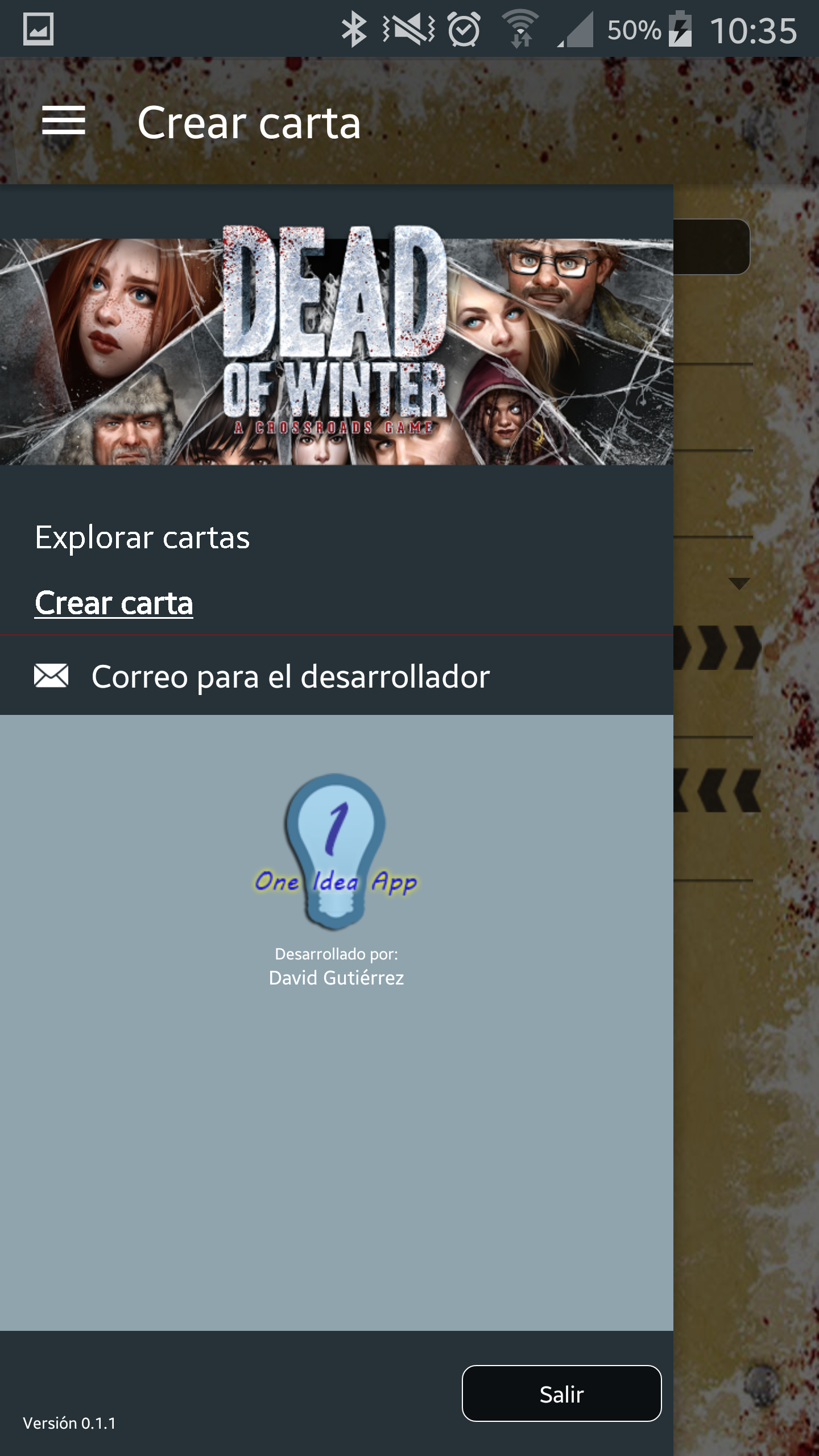 Android application Dead of winter - Encrucijadas screenshort