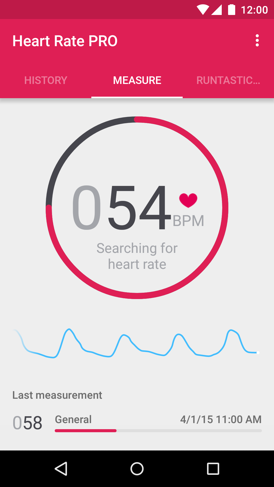 Android application Runtastic Heart Rate PRO screenshort