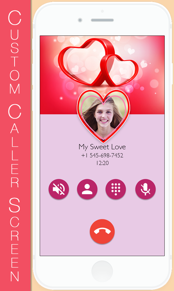 Android application HD Call Screen Love Theme screenshort