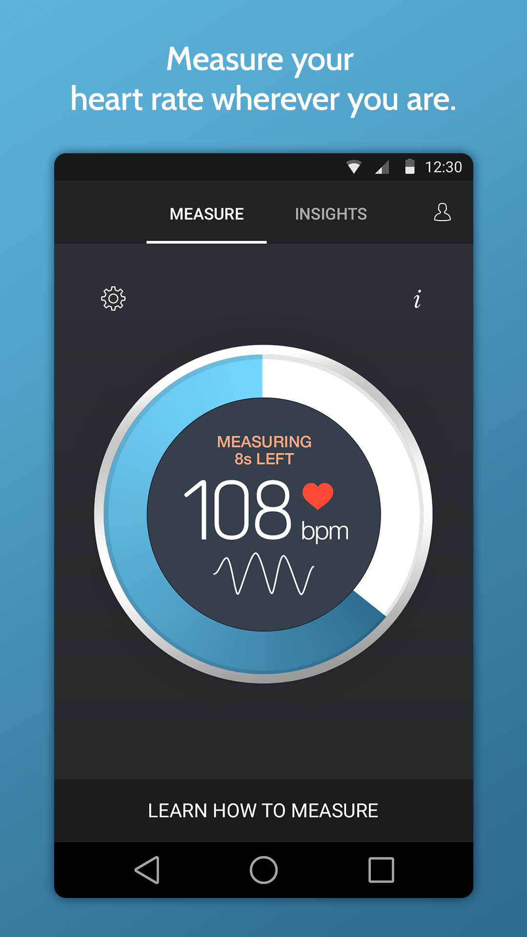 Android application Instant Heart Rate+ : Heart Rate & Pulse Monitor screenshort