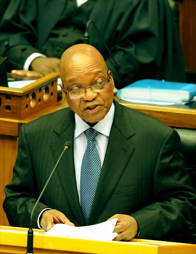 President Jacob Zuma in parliament. File photo