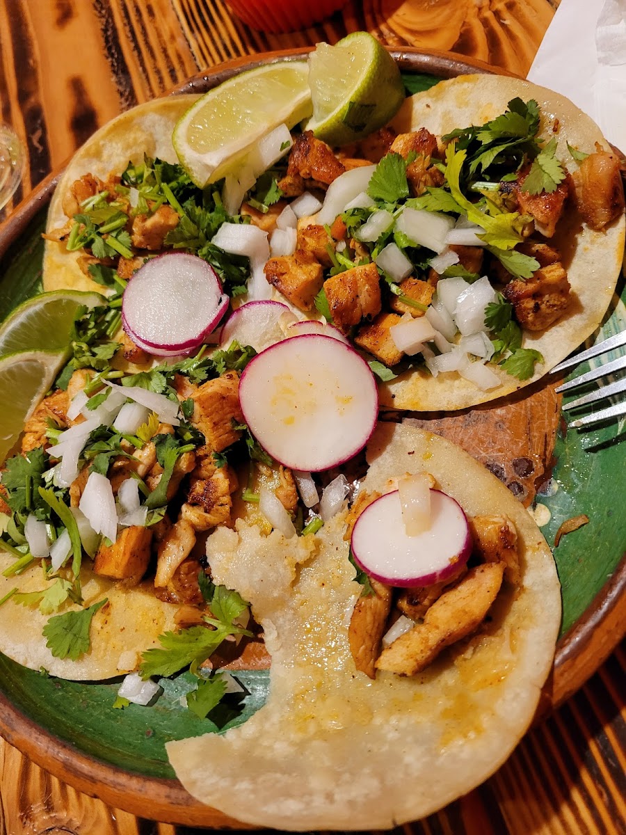 Took a few bites before I remebred I wanted to share with you all! Grilled chicken tacos