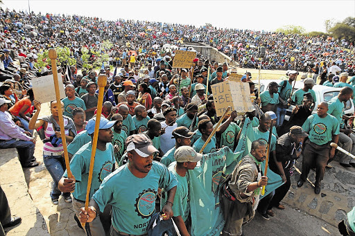 NO END IN SIGHT: Impala Platinum mineworkers have been on strike since January. Negotiations broke down this week when CCMA facilitators threw in the towel