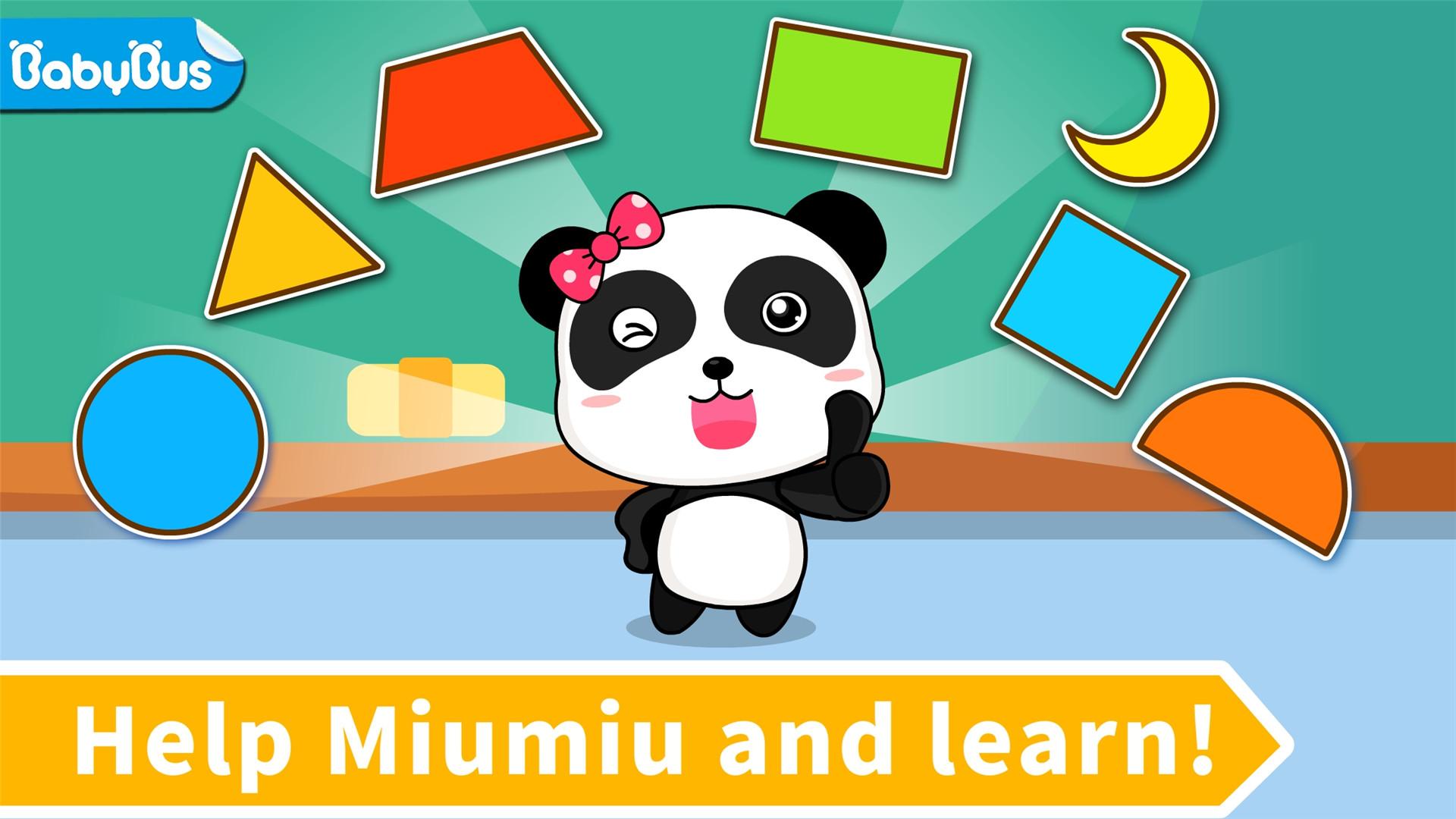 Android application Baby Panda Learns Shapes screenshort