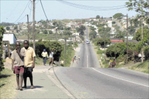 The notorious SIbisi road where many killings took place in KwaMashu.Pic: Jackie clausen