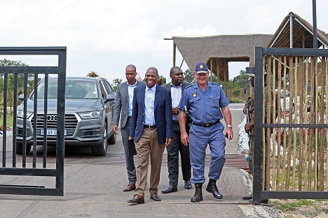 Health minister Dr Zweli Mkhize leaves The Ranch Resort in Limpopo, where the South African nationals who will be repatriated from China will be quarantined when they land the country.