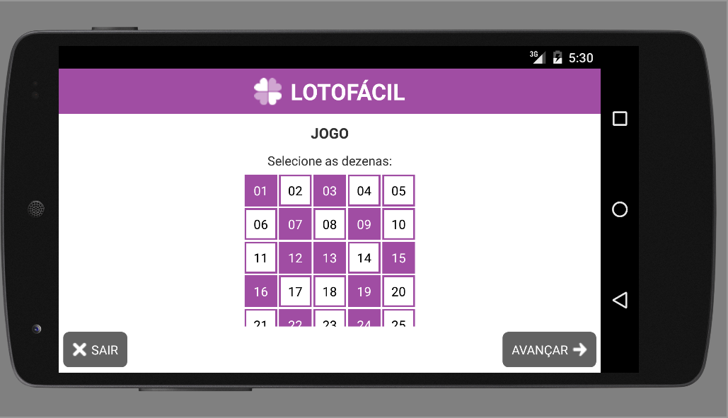 Android application Fecha Lotofácil Premium screenshort