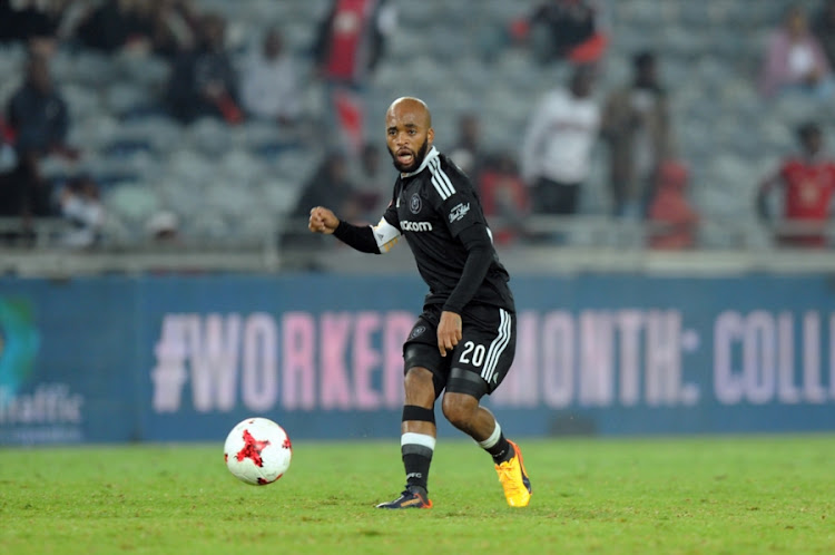 Oupa Manyisa in action during the Absa Premiership match between Orlando Pirates and Ajax Cape Town at Orlando Stadium on May 17, 2017 in Johannesburg, South Africa.