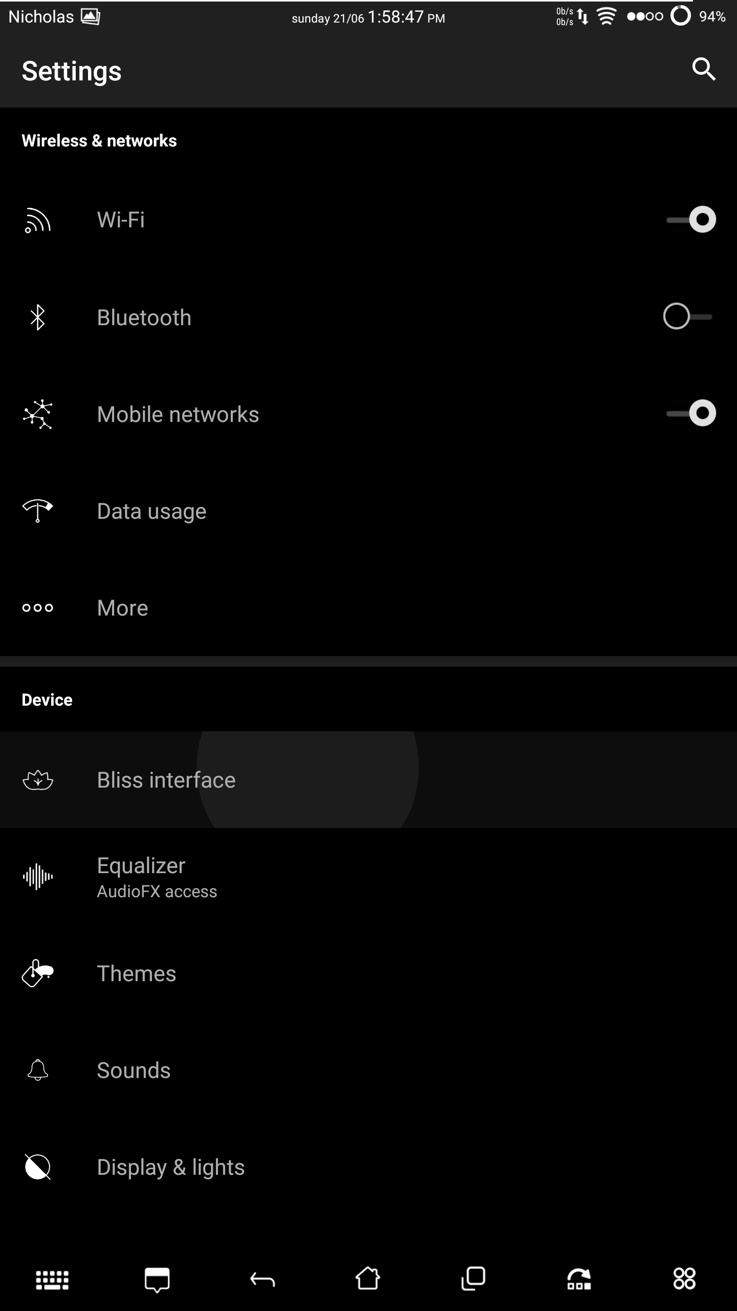 Android application dark material // akZent ★ screenshort
