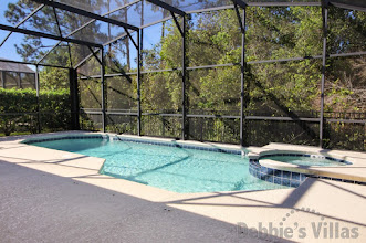 Emerald Island villa in Kissimmee with a scenic view from the pool deck