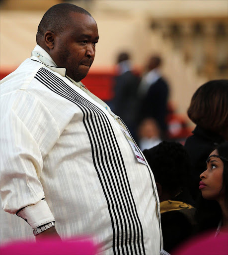 Controversial businessman and nephew of South African President Jacob Zuma, Khulubuse Zuma arrives for his uncle's inauguration ceremony in his final term at the Union Buildings in Pretoria. EPA/SIPHIWE SIBEKO