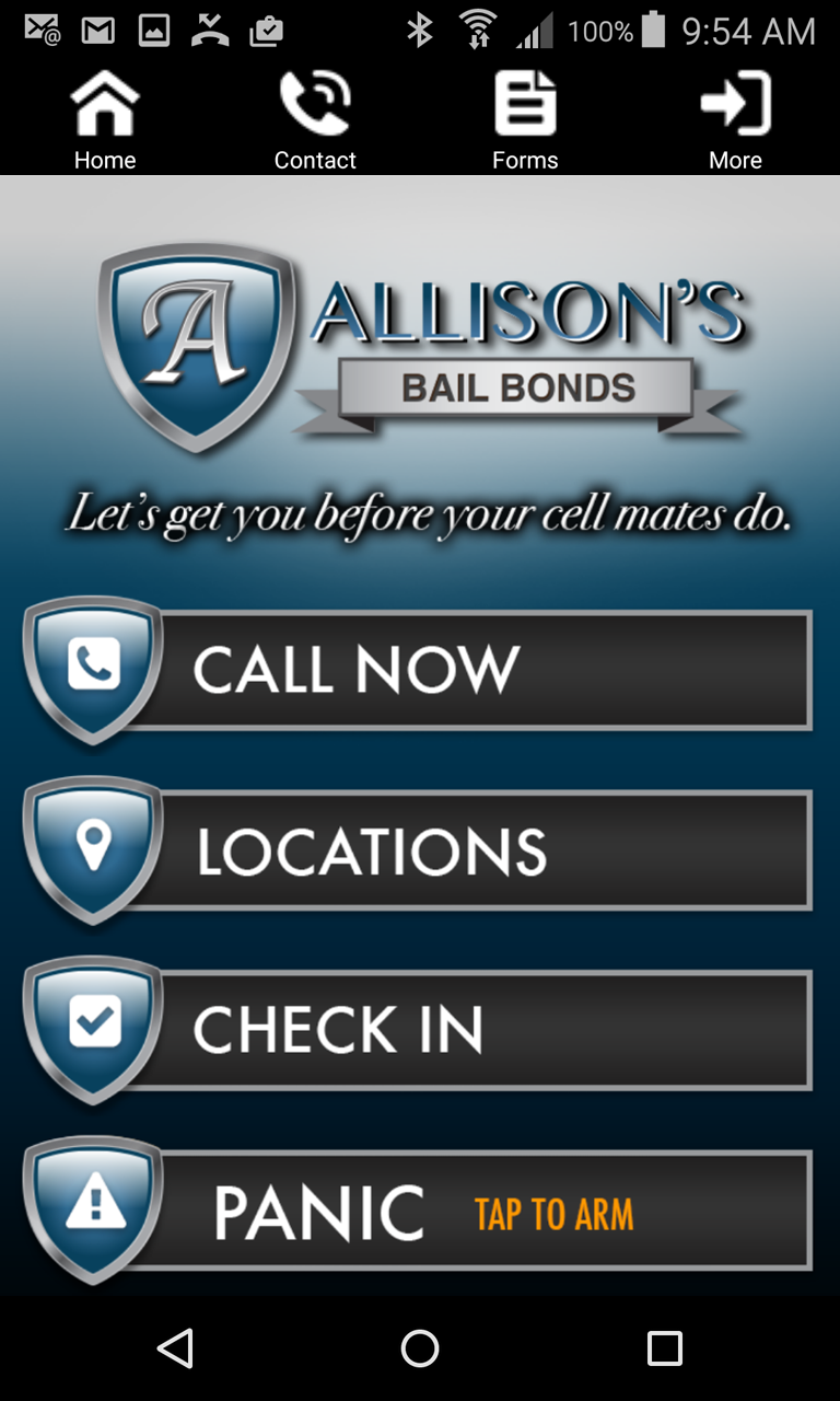 Android application Allisons Bail Bonds screenshort